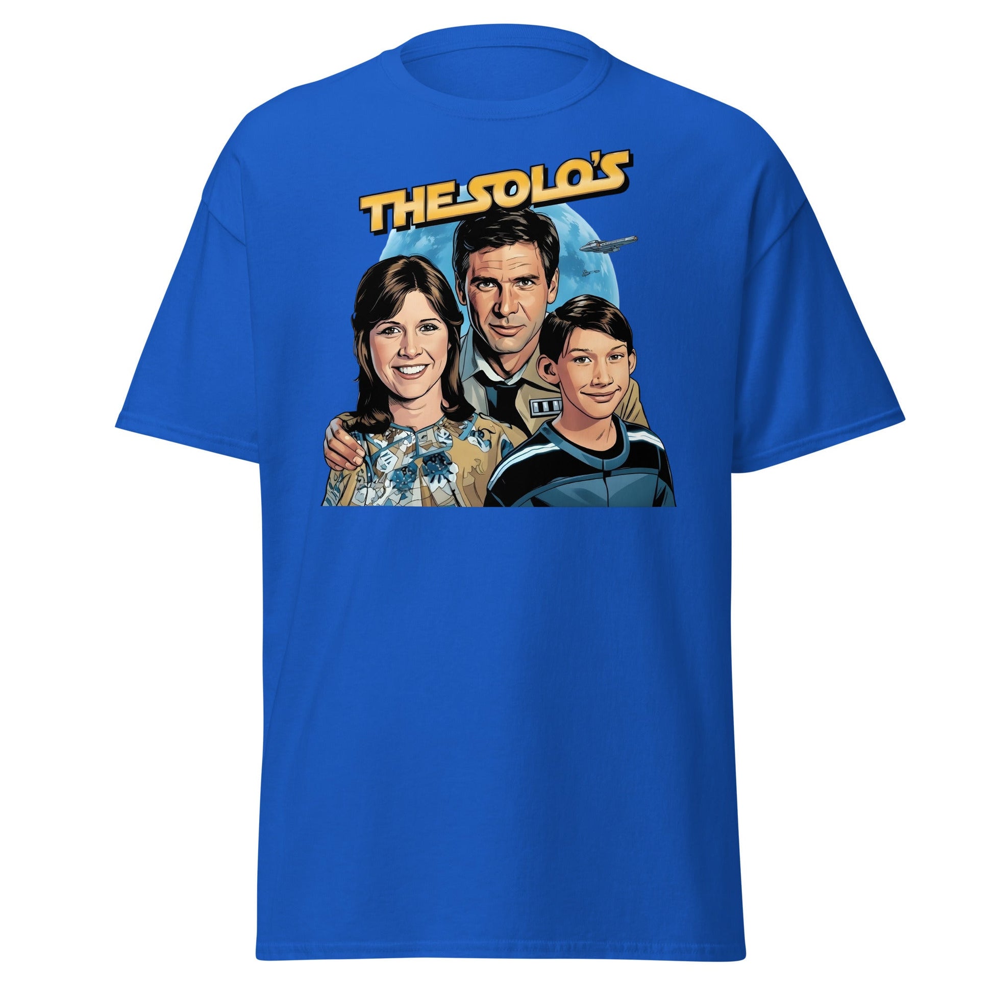 The Solos' Family Portrait T-Shirt | Retro Sci - Fi Fan Apparel - Royal - T-Shirts Online