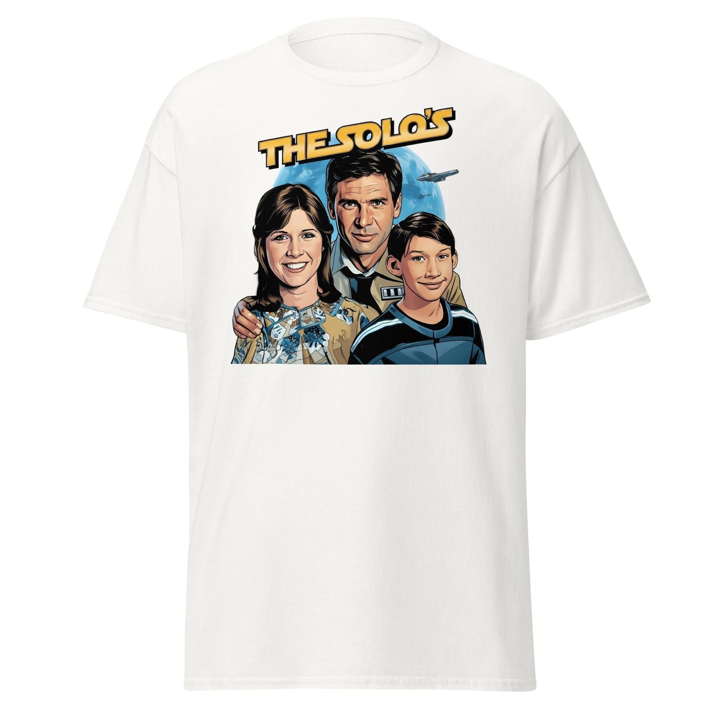 The Solos' Family Portrait T-Shirt | Retro Sci - Fi Fan Apparel - White - T-Shirts Online
