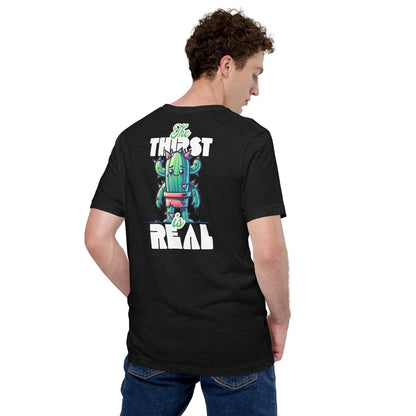 The Thirst is Real T-Shirt | Humorous Tee - Black Heather - T-Shirts Online