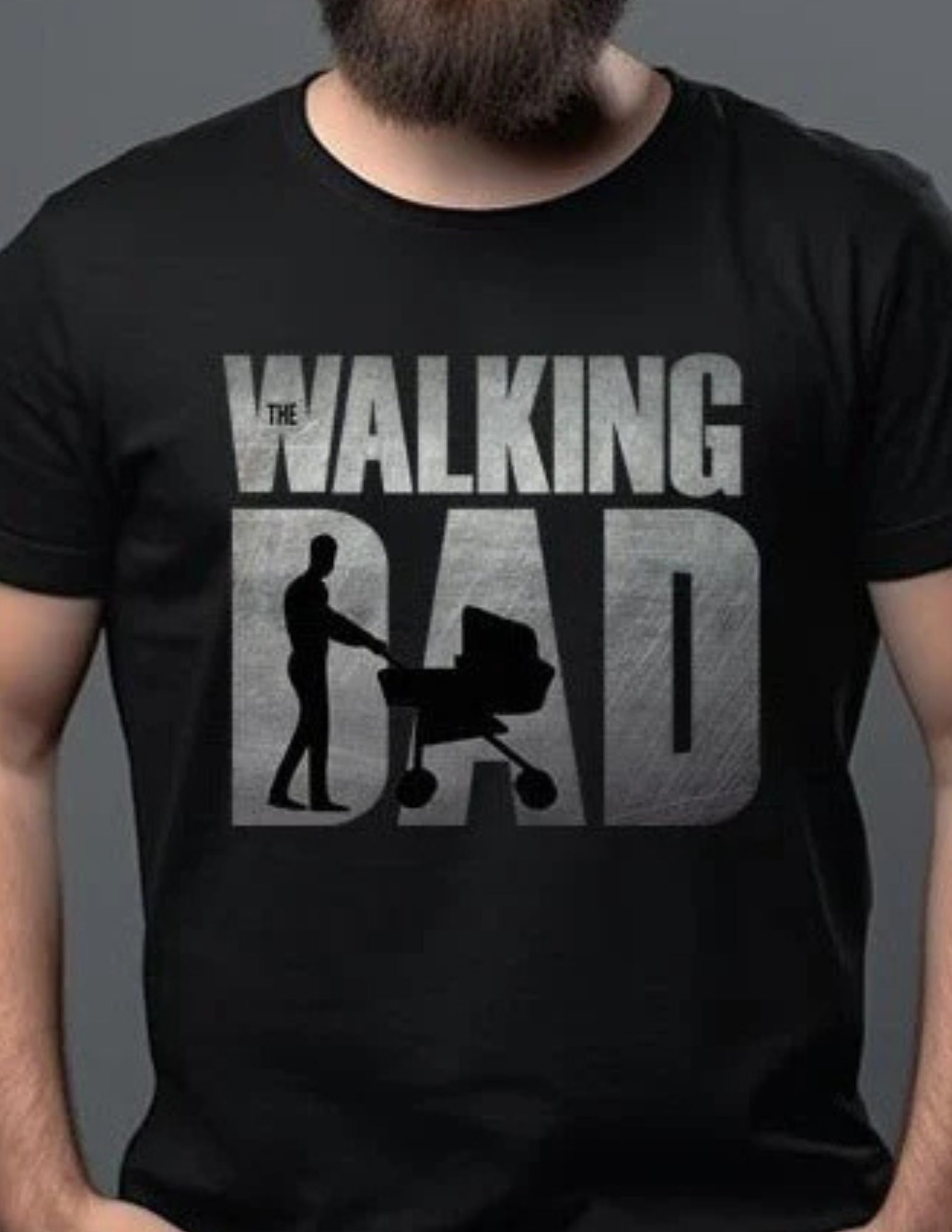 The Walking Dad | Father's Day T-Shirt - Black - T-Shirts Online