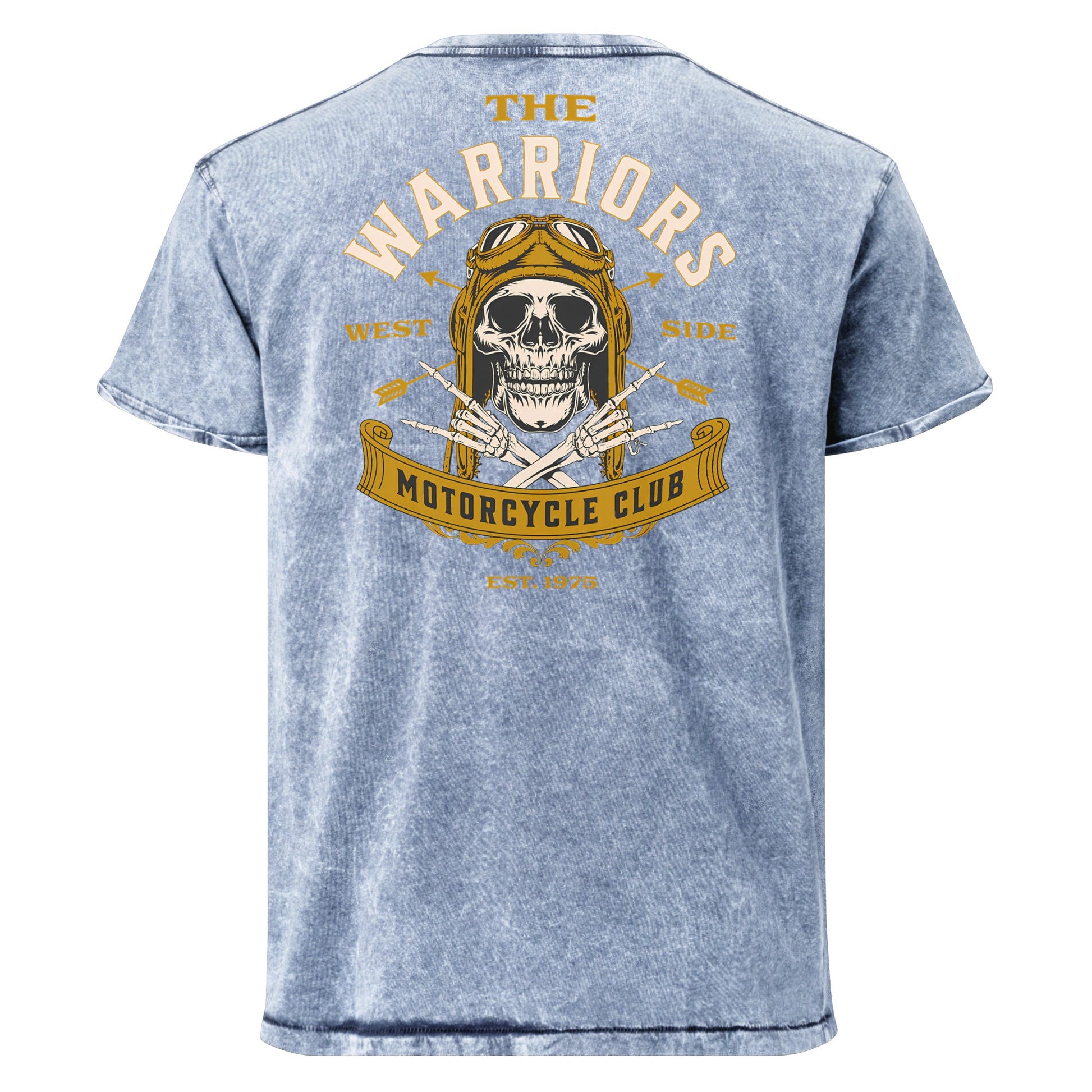 The Warriors Motorcycle Club Denim T-Shirt - Dark Army Green - T-Shirts Online