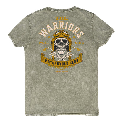 The Warriors Motorcycle Club Denim T-Shirt - Dark Army Green - T-Shirts Online