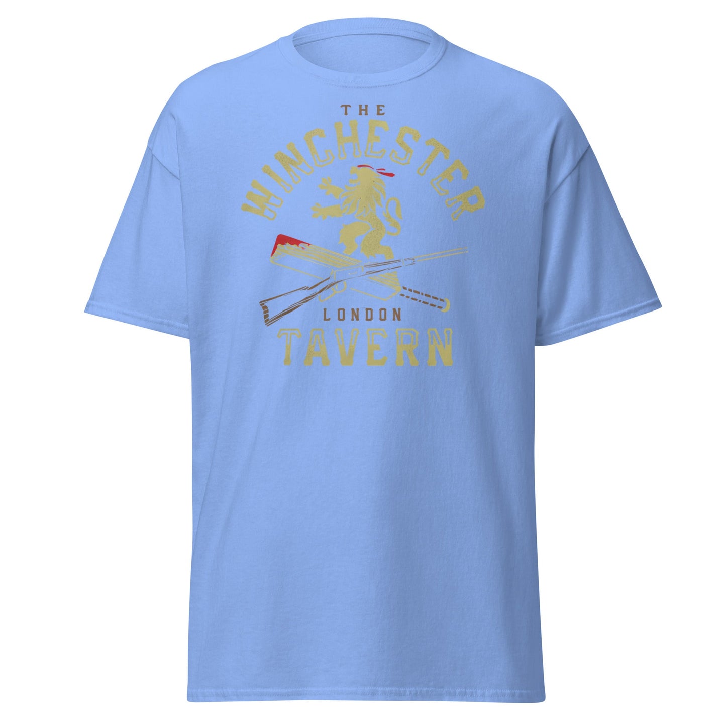 The Winchester Tavern London T-Shirt | Pub Logo Tee - Carolina Blue - T-Shirts Online