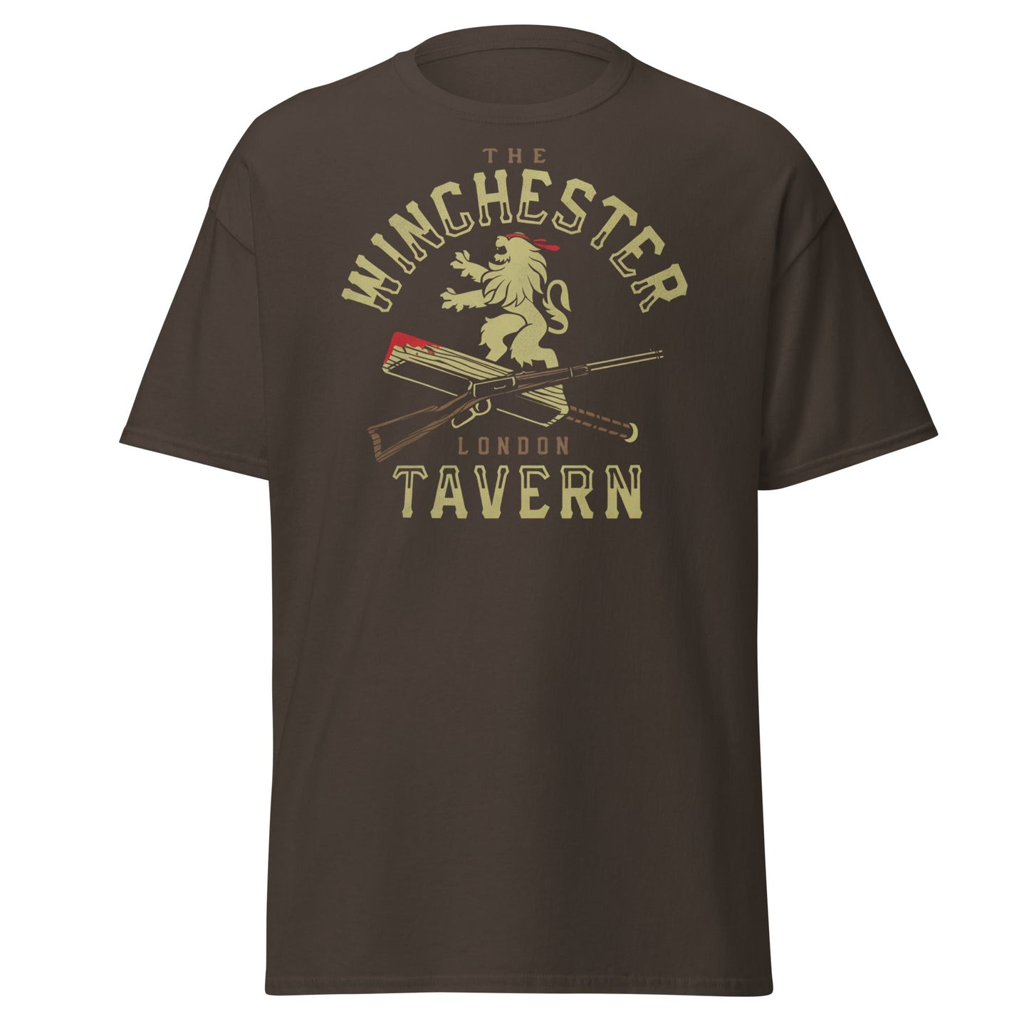 The Winchester Tavern London T-Shirt | Pub Logo Tee - Dark Chocolate - T-Shirts Online