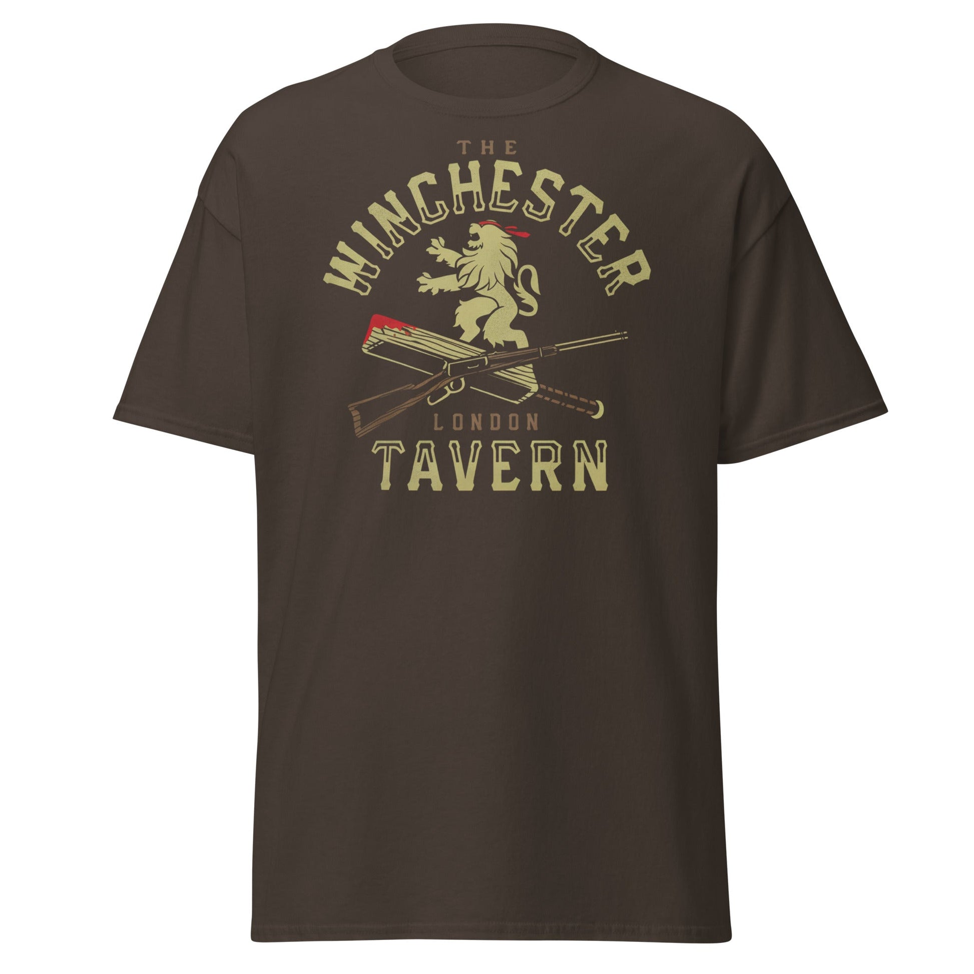 The Winchester Tavern London T-Shirt | Pub Logo Tee - Dark Chocolate - T-Shirts Online