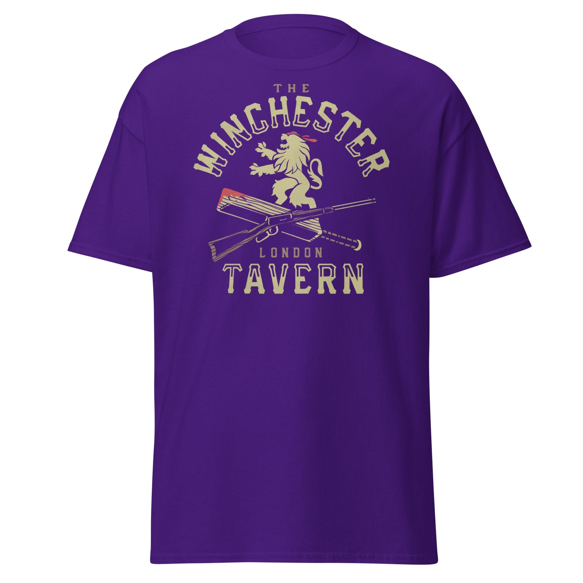 The Winchester Tavern London T-Shirt | Pub Logo Tee - Purple - T-Shirts Online