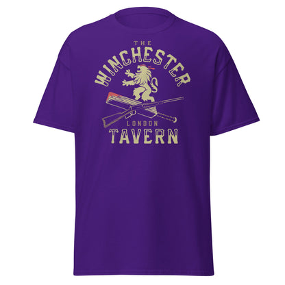 The Winchester Tavern London T-Shirt | Pub Logo Tee - Purple - T-Shirts Online