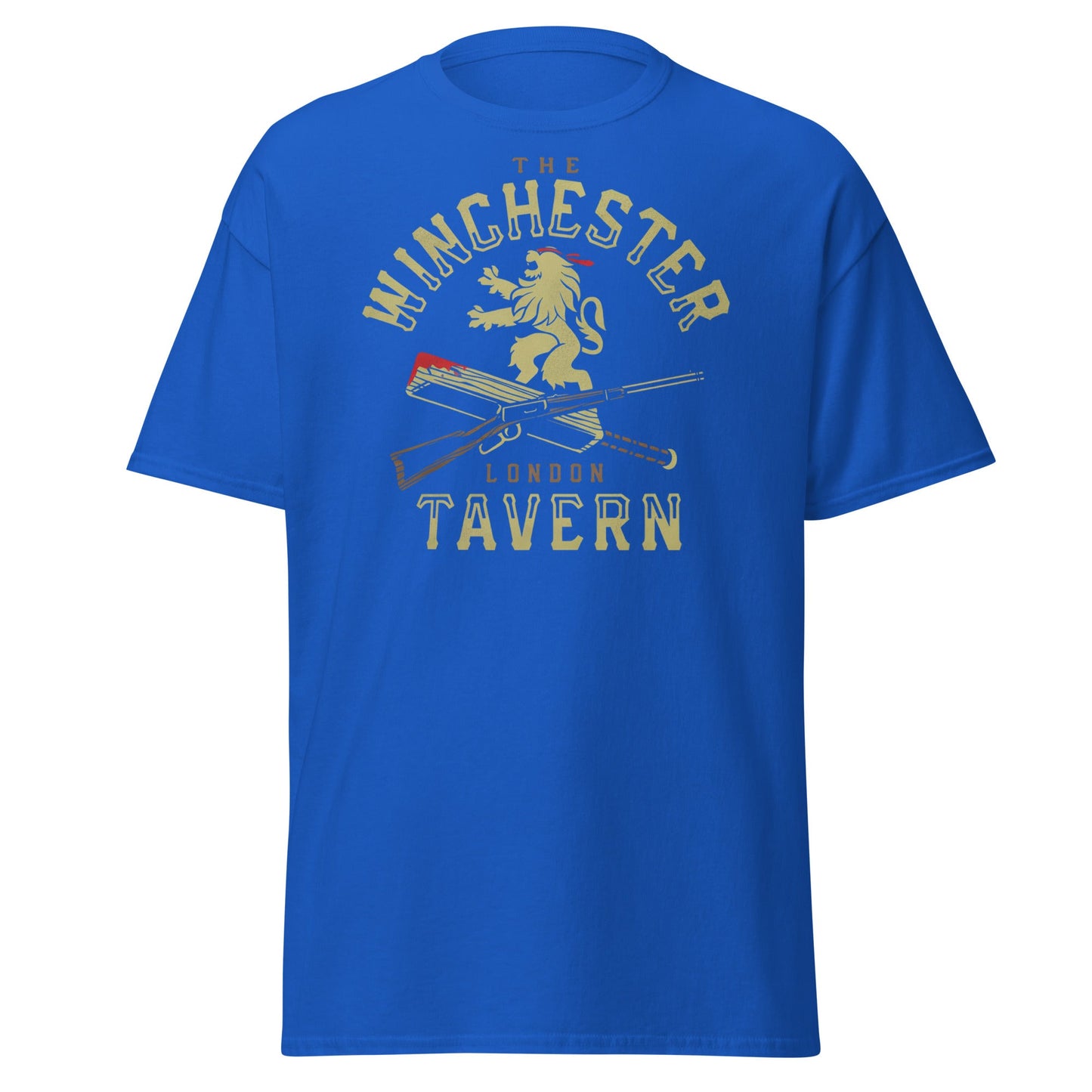 The Winchester Tavern London T-Shirt | Pub Logo Tee - Royal - T-Shirts Online