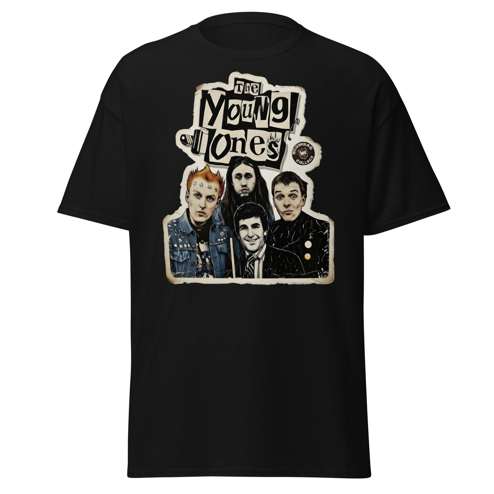 The Young Ones Scumbag College Retro British Comedy T-Shirt - Black - T-Shirts Online