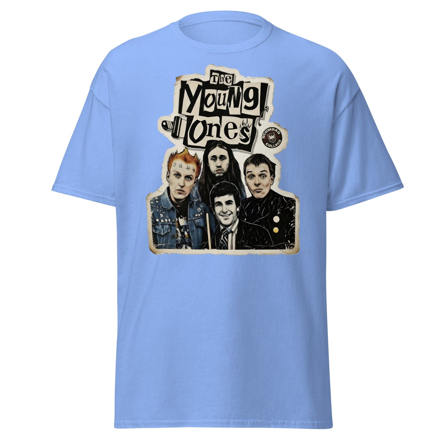 The Young Ones Scumbag College Retro British Comedy T-Shirt - Carolina Blue - T-Shirts Online