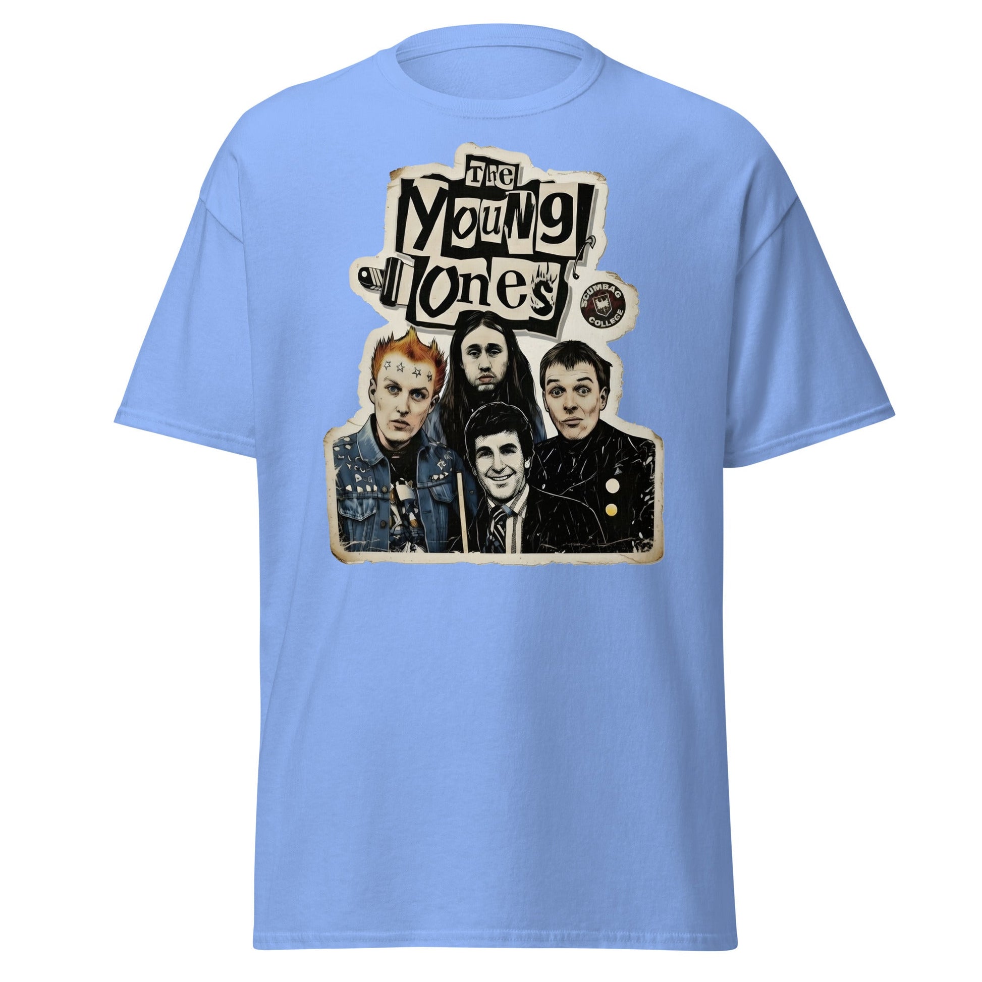 The Young Ones Scumbag College Retro British Comedy T-Shirt - Carolina Blue - T-Shirts Online