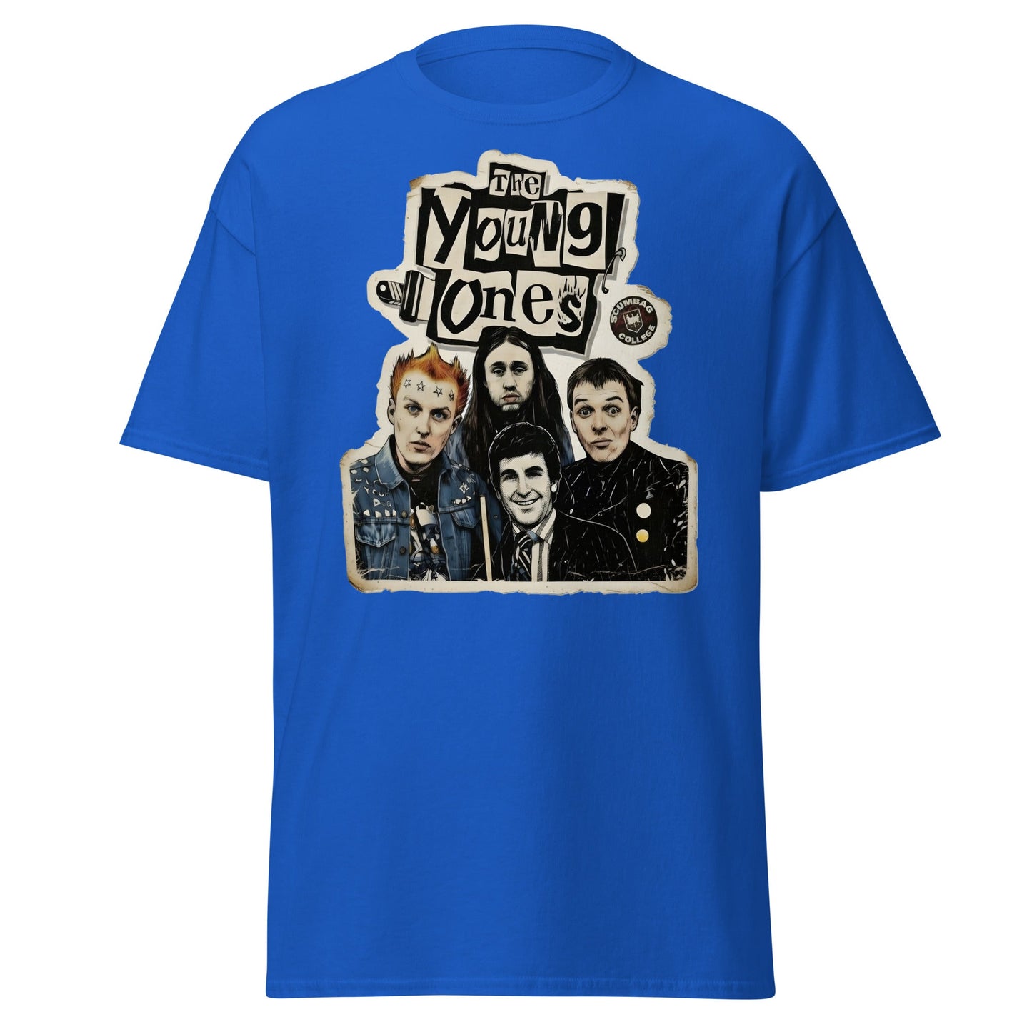 The Young Ones Scumbag College Retro British Comedy T-Shirt - Royal - T-Shirts Online