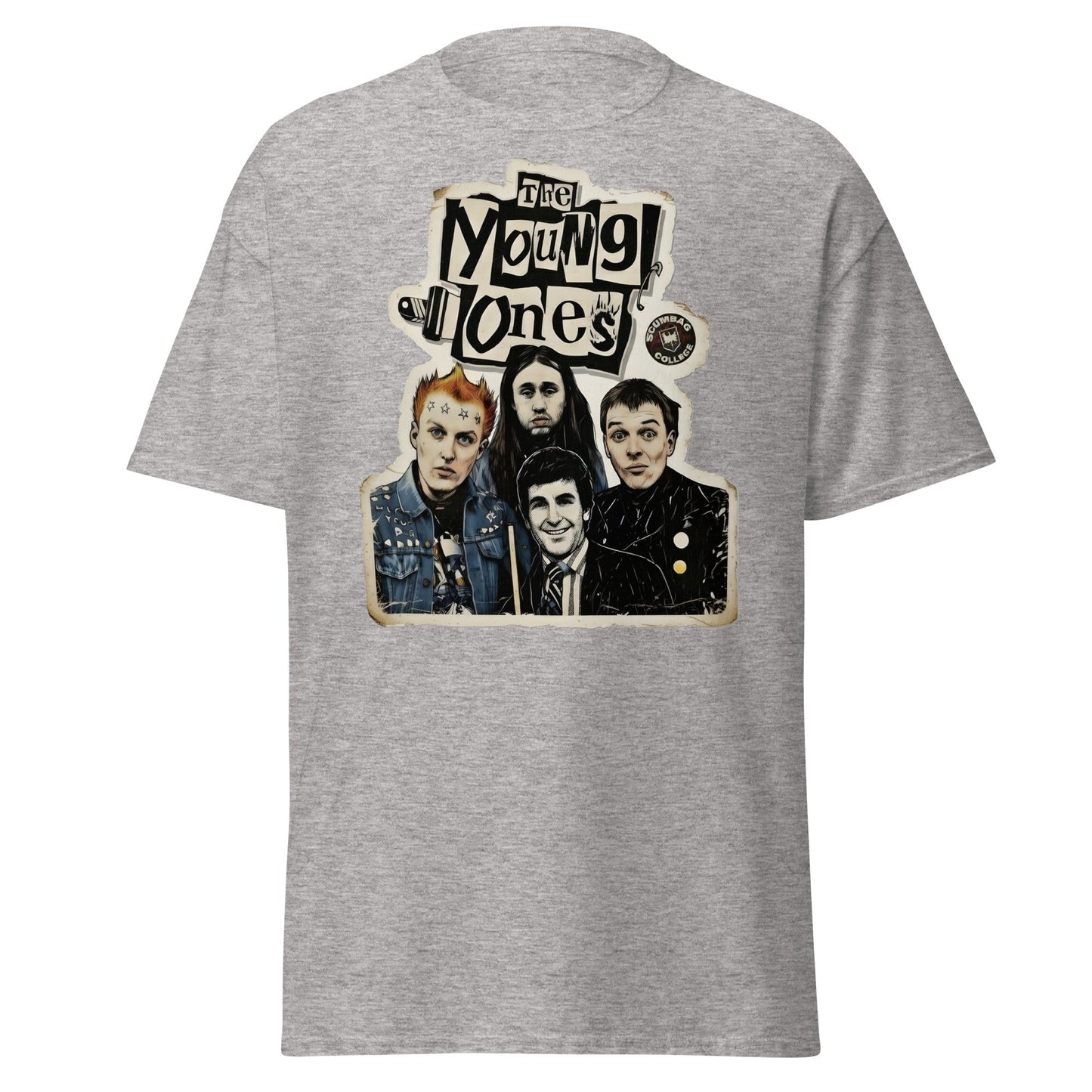 The Young Ones Scumbag College Retro British Comedy T-Shirt - Sport Grey - T-Shirts Online