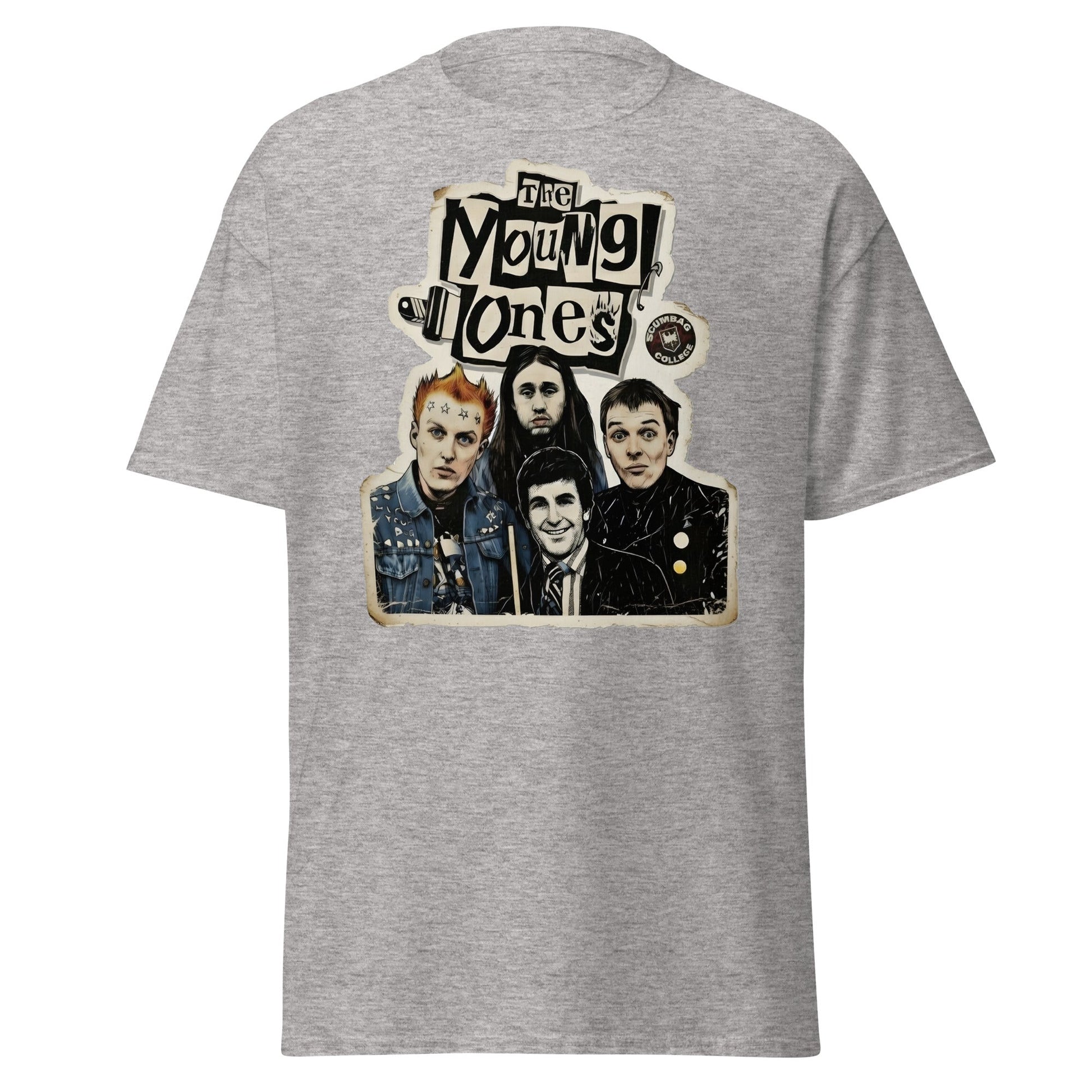 The Young Ones Scumbag College Retro British Comedy T-Shirt - Sport Grey - T-Shirts Online