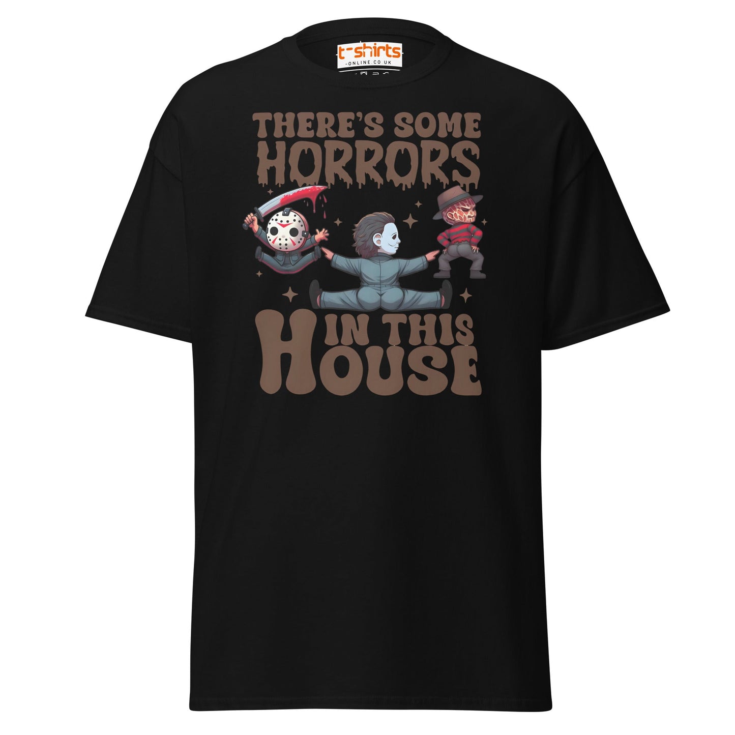 There’s Some Horrors T-Shirt | Funny Halloween Tee - Black - T-Shirts Online