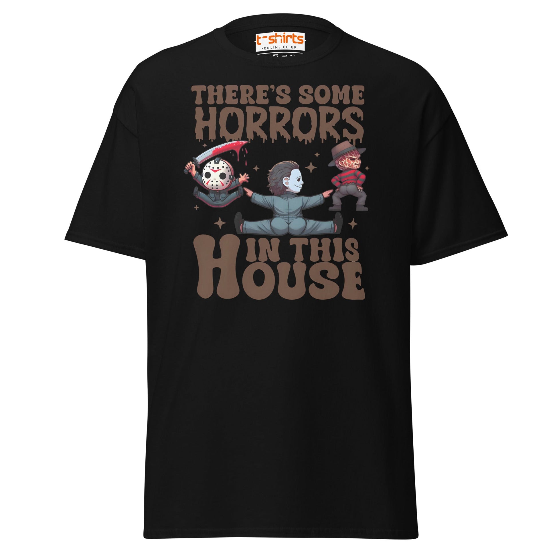 There’s Some Horrors T-Shirt | Funny Halloween Tee - Black - T-Shirts Online