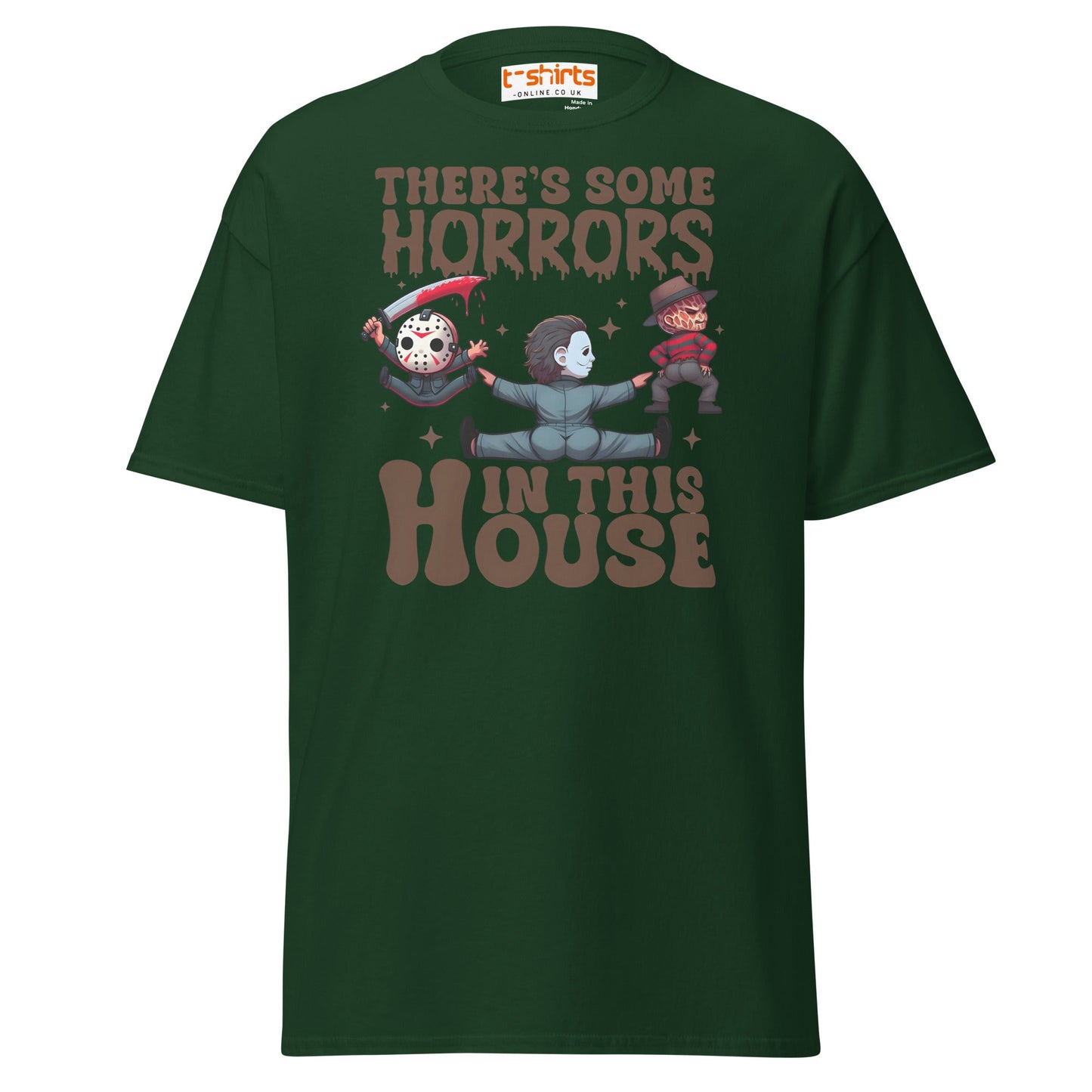 There’s Some Horrors T-Shirt | Funny Halloween Tee - Forest Green - T-Shirts Online