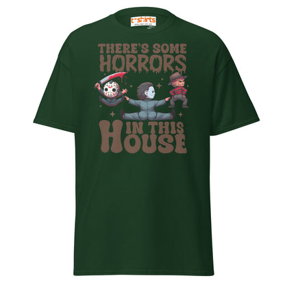 There’s Some Horrors T-Shirt | Funny Halloween Tee - Forest Green - T-Shirts Online