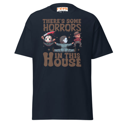 There’s Some Horrors T-Shirt | Funny Halloween Tee - Navy - T-Shirts Online