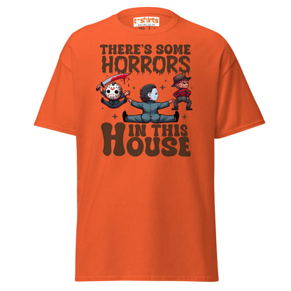 There’s Some Horrors T-Shirt | Funny Halloween Tee - Orange - T-Shirts Online