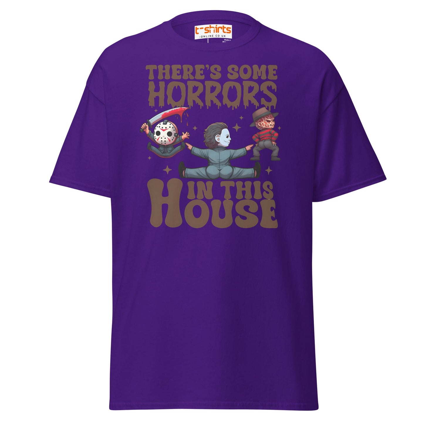 There’s Some Horrors T-Shirt | Funny Halloween Tee - Purple - T-Shirts Online