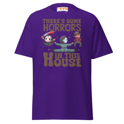 There’s Some Horrors T-Shirt | Funny Halloween Tee - Purple - T-Shirts Online