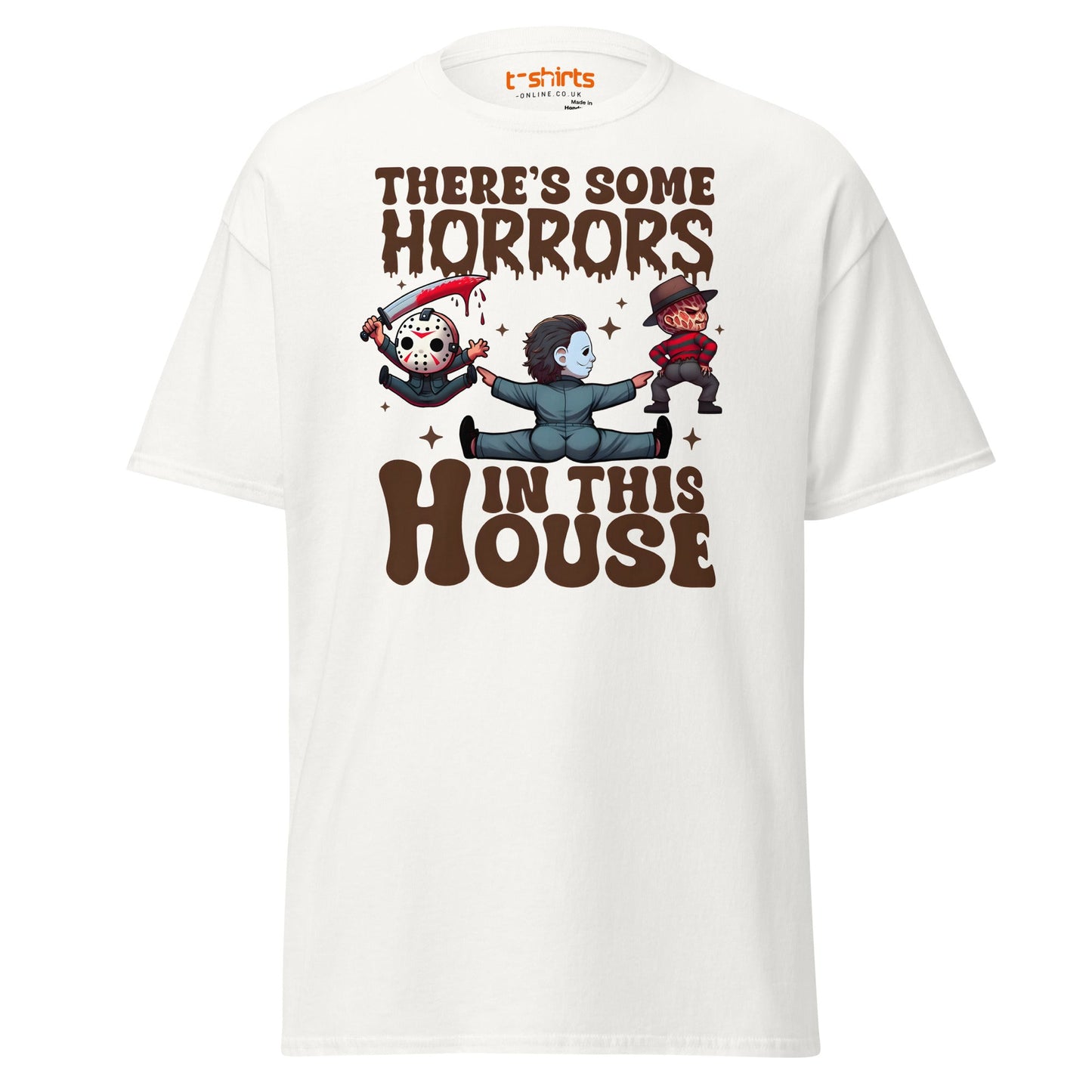 There’s Some Horrors T-Shirt | Funny Halloween Tee - White - T-Shirts Online
