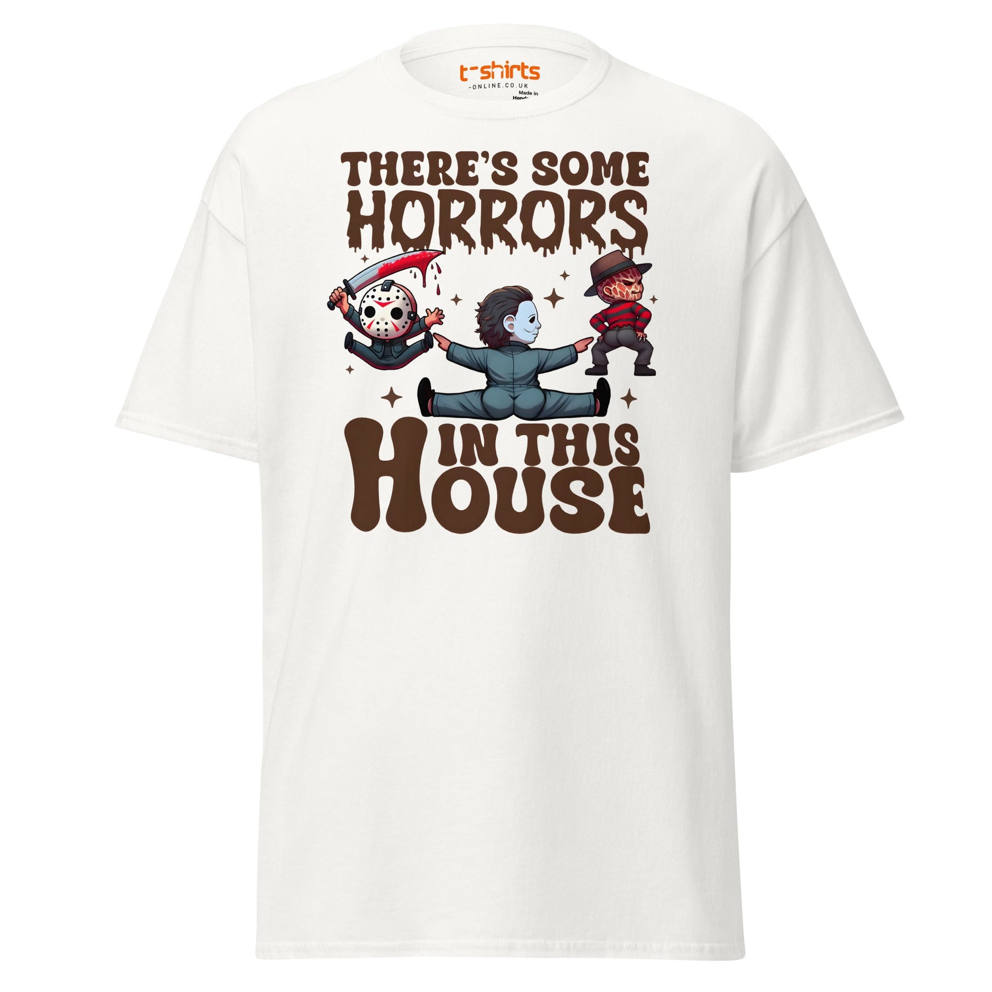 There’s Some Horrors T-Shirt | Funny Halloween Tee - White - T-Shirts Online