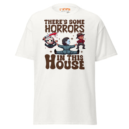 There’s Some Horrors T-Shirt | Funny Halloween Tee - White - T-Shirts Online