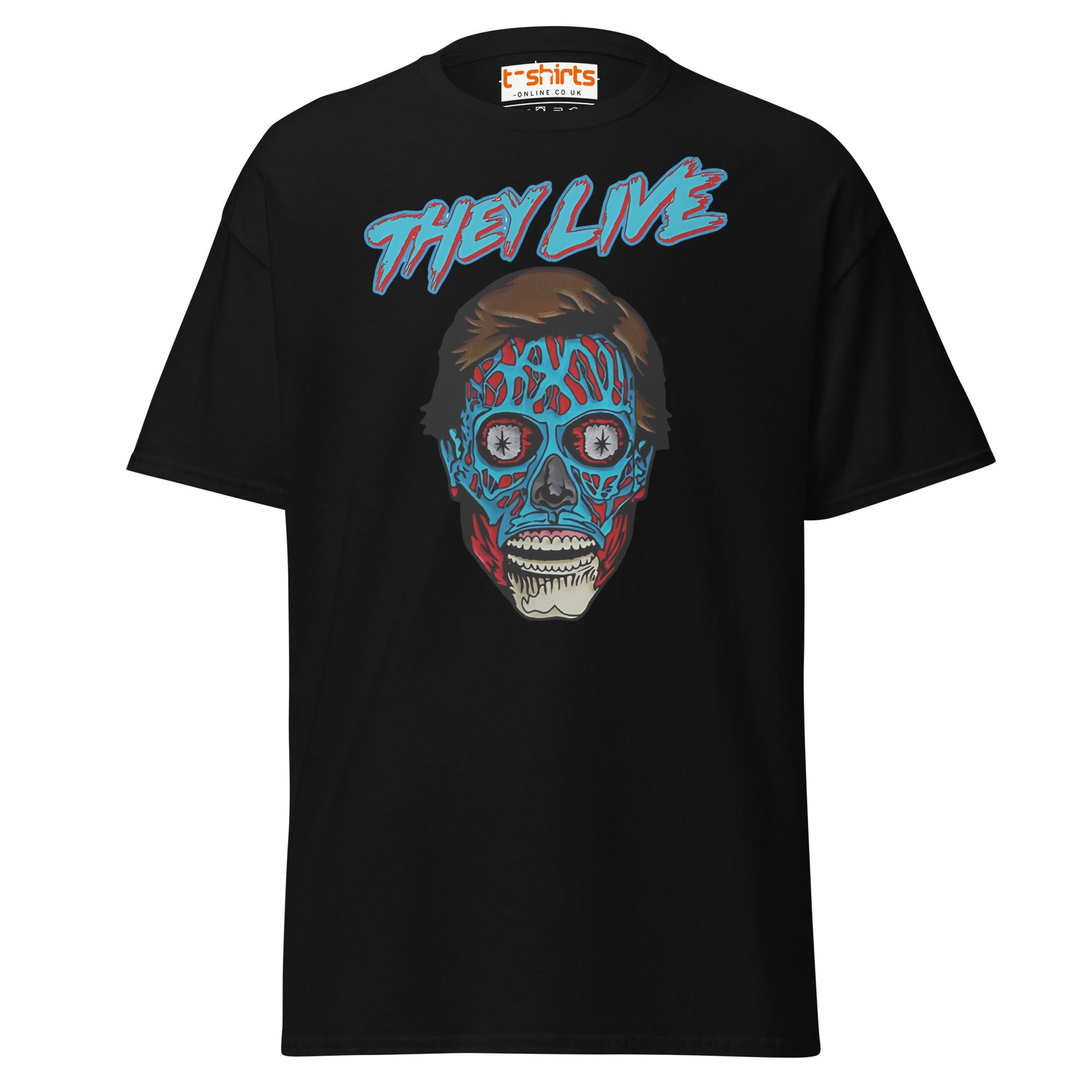 They Live Alien T-Shirt | Retro Sci - Fi Horror Tee - Black - T-Shirts Online