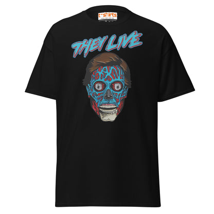 They Live Alien T-Shirt | Retro Sci - Fi Horror Tee - Black - T-Shirts Online