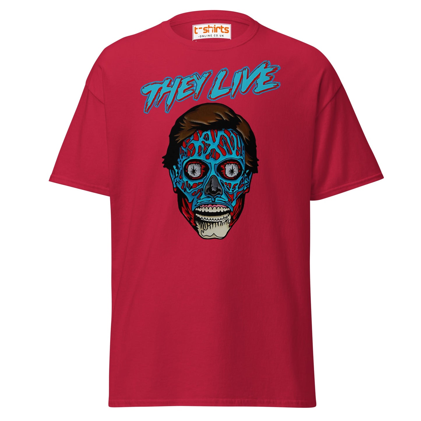 They Live Alien T-Shirt | Retro Sci - Fi Horror Tee - Cardinal - T-Shirts Online