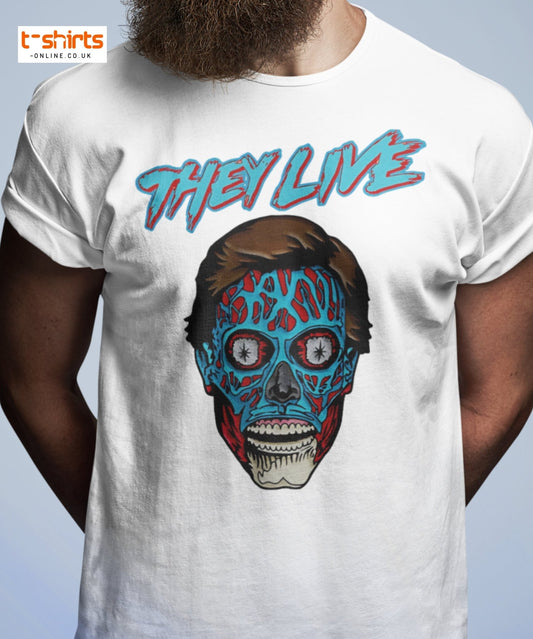 They Live Alien T-Shirt | Retro Sci - Fi Horror Tee - Maroon - T-Shirts Online