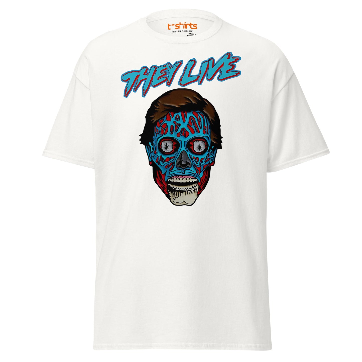 They Live Alien T-Shirt | Retro Sci - Fi Horror Tee - White - T-Shirts Online