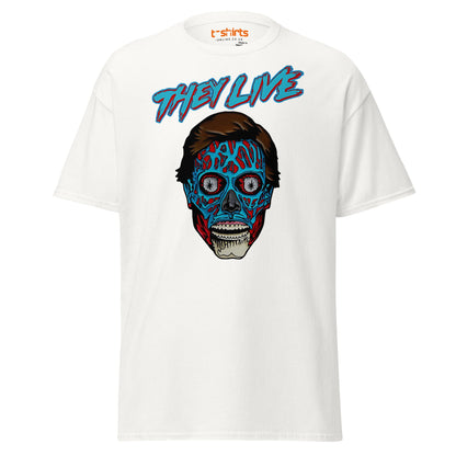 They Live Alien T-Shirt | Retro Sci - Fi Horror Tee - White - T-Shirts Online