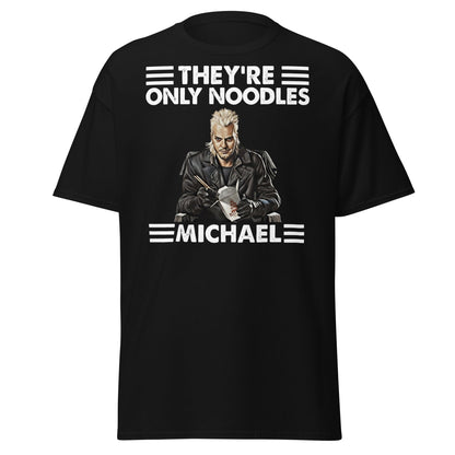 They're Only Noodles Michael Shirt | Cult Horror Movie Tee - Black - T-Shirts Online