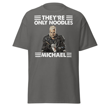 They're Only Noodles Michael Shirt | Cult Horror Movie Tee - Charcoal - T-Shirts Online