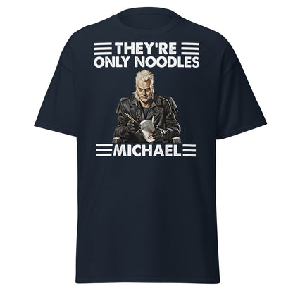 They're Only Noodles Michael Shirt | Cult Horror Movie Tee - Navy - T-Shirts Online