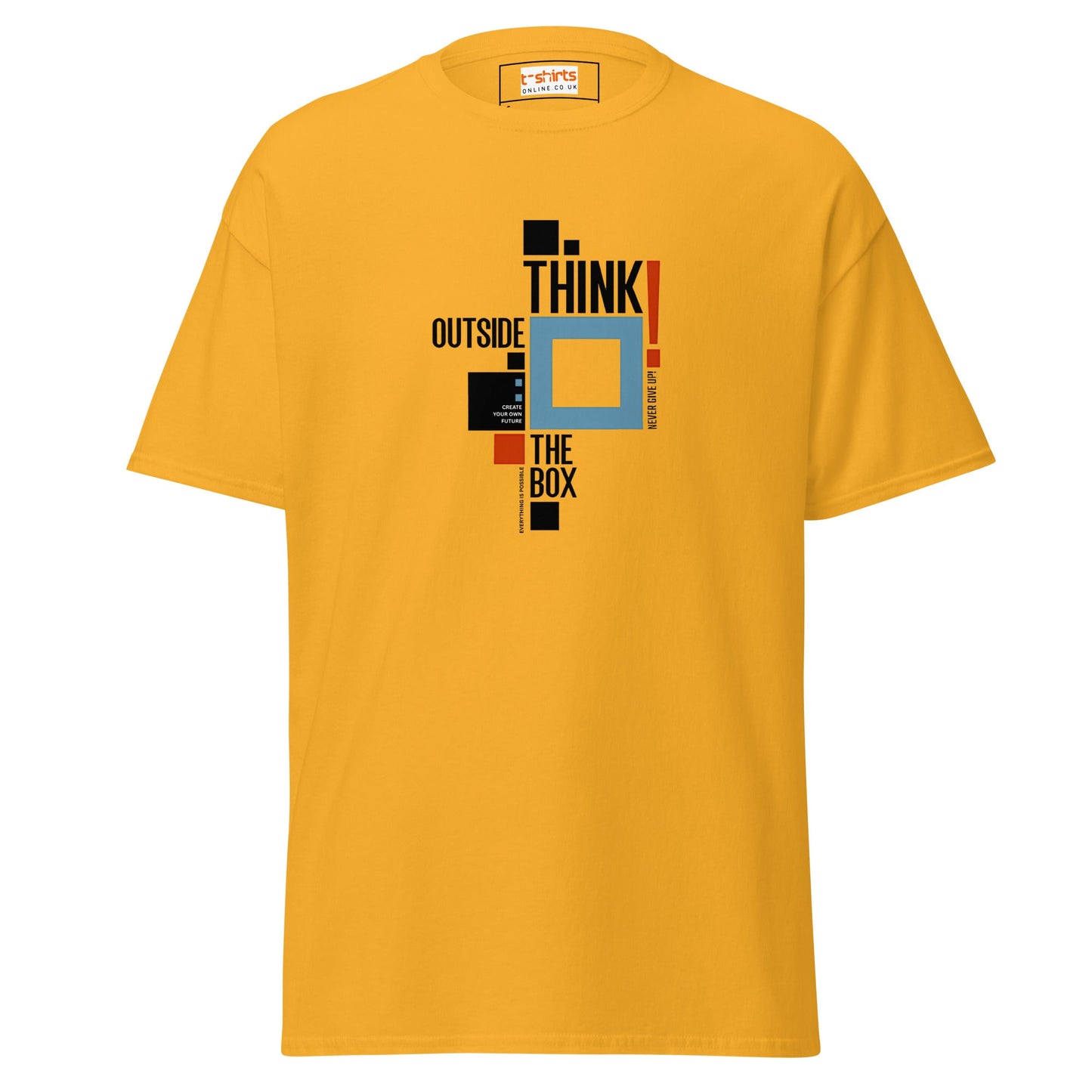 Think Outside the Box | Inspired T-Shirt - Gold - T-Shirts Online
