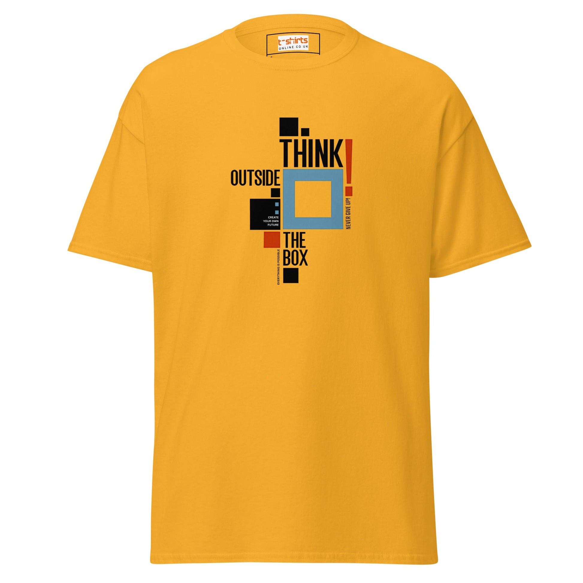 Think Outside the Box | Inspired T-Shirt - Gold - T-Shirts Online