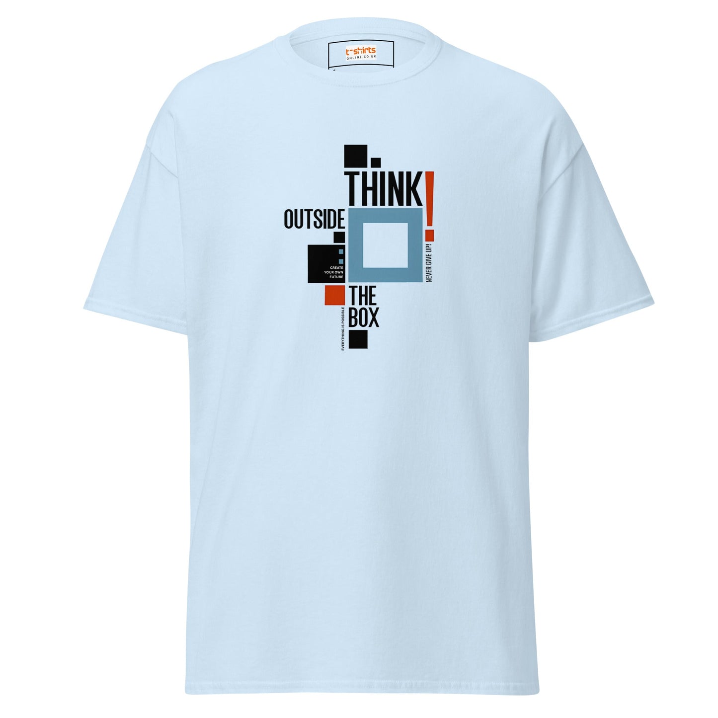 Think Outside the Box | Inspired T-Shirt - Light Blue - T-Shirts Online