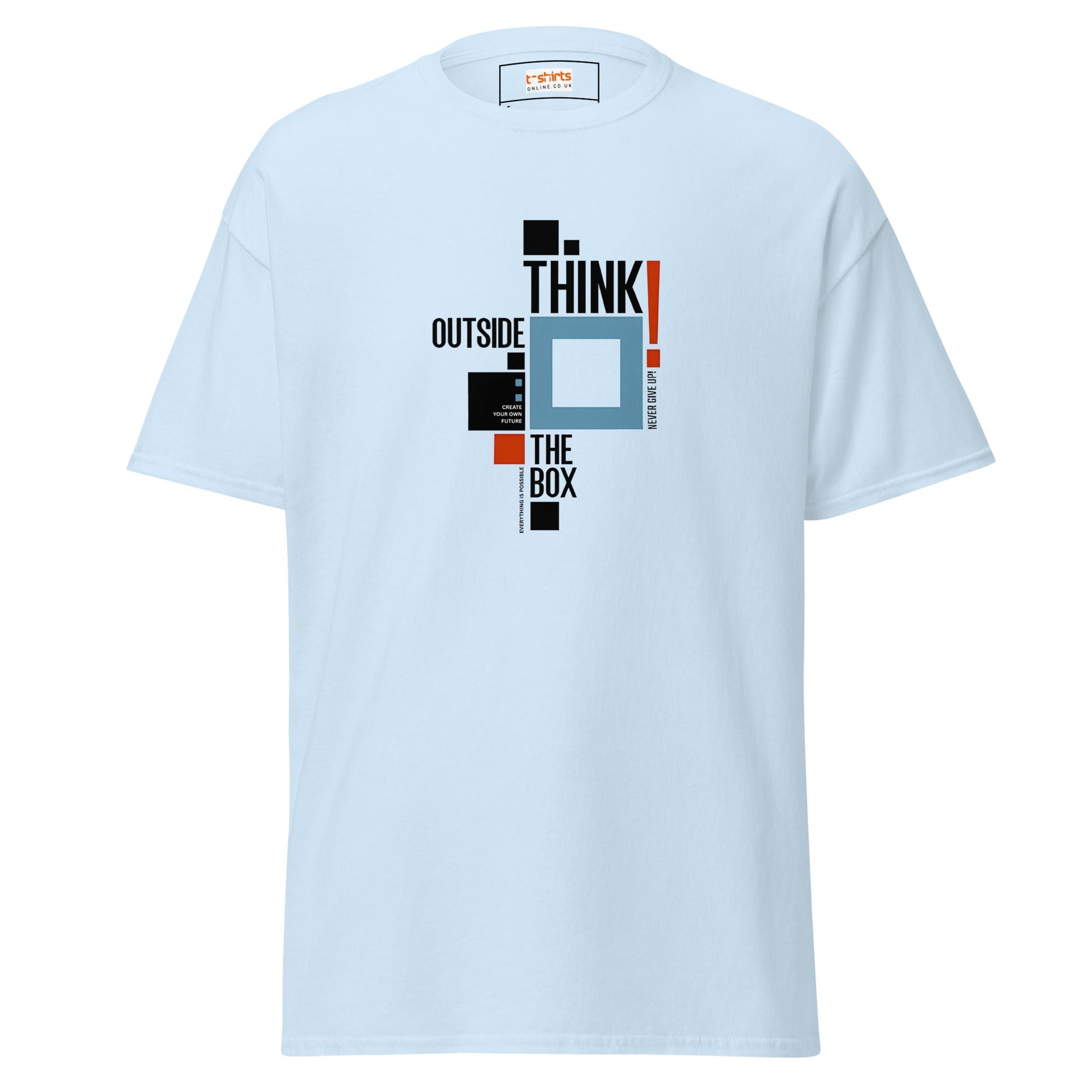 Think Outside the Box | Inspired T-Shirt - Light Blue - T-Shirts Online