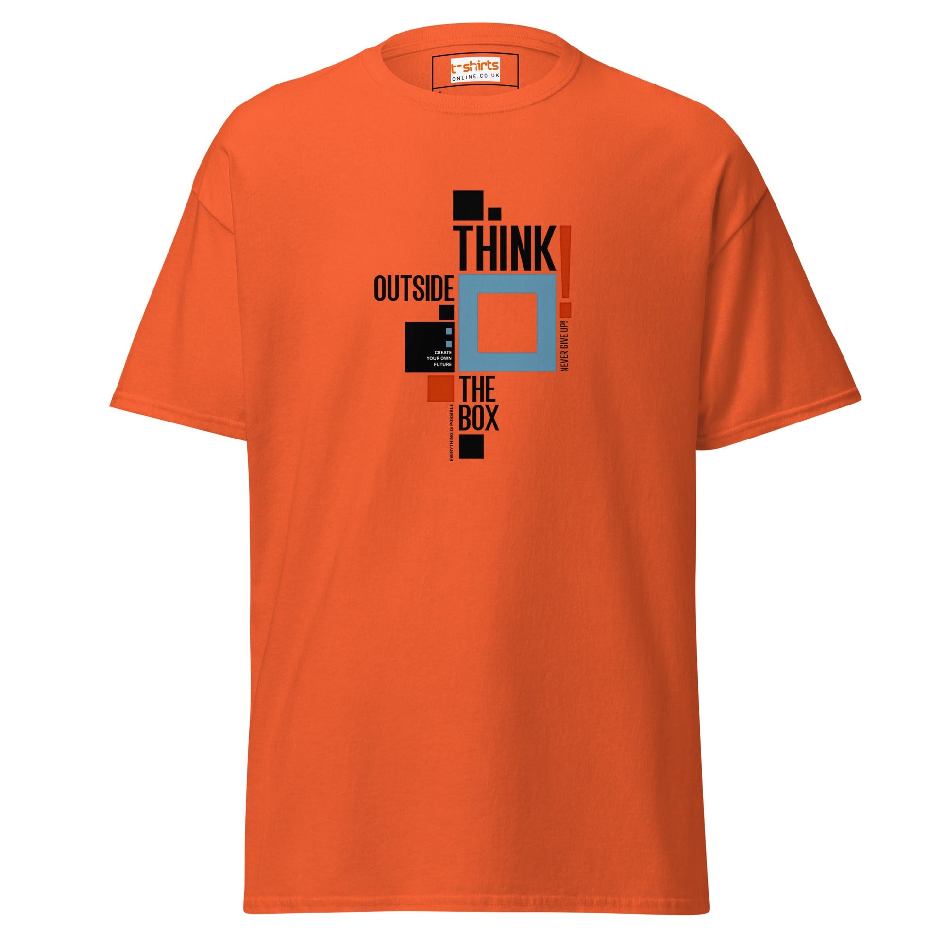 Think Outside the Box | Inspired T-Shirt - Orange - T-Shirts Online