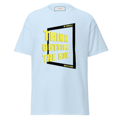 Think Outside The Box T-Shirt | Motivate T-Shirt - Light Blue - T-Shirts Online