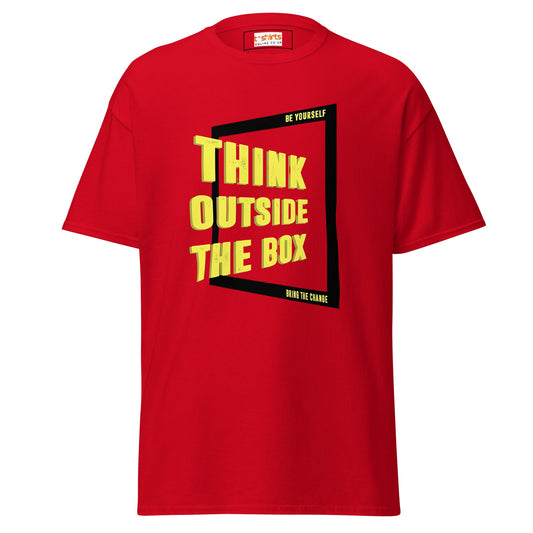 Think Outside The Box T-Shirt | Motivate T-Shirt - Red - T-Shirts Online