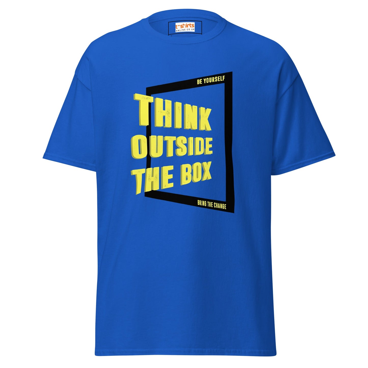 Think Outside The Box T-Shirt | Motivate T-Shirt - Royal - T-Shirts Online