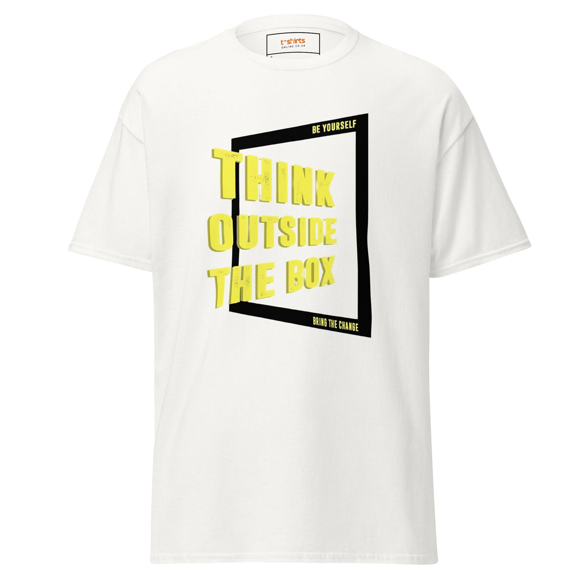 Think Outside The Box T-Shirt | Motivate T-Shirt - White - T-Shirts Online