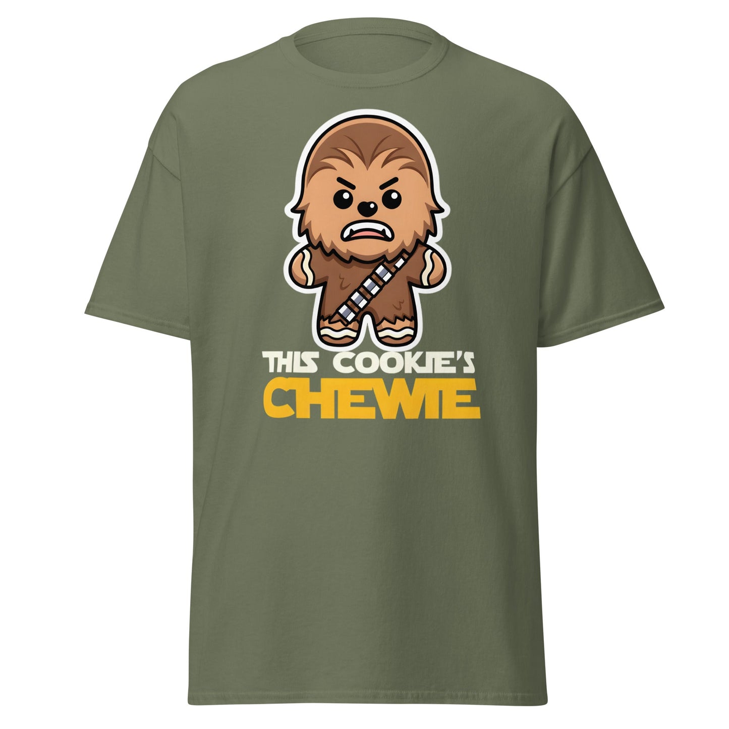 This Cookie's Chewie | Funny Star Wars Gingerbread T-Shirt - Military Green - T-Shirts Online