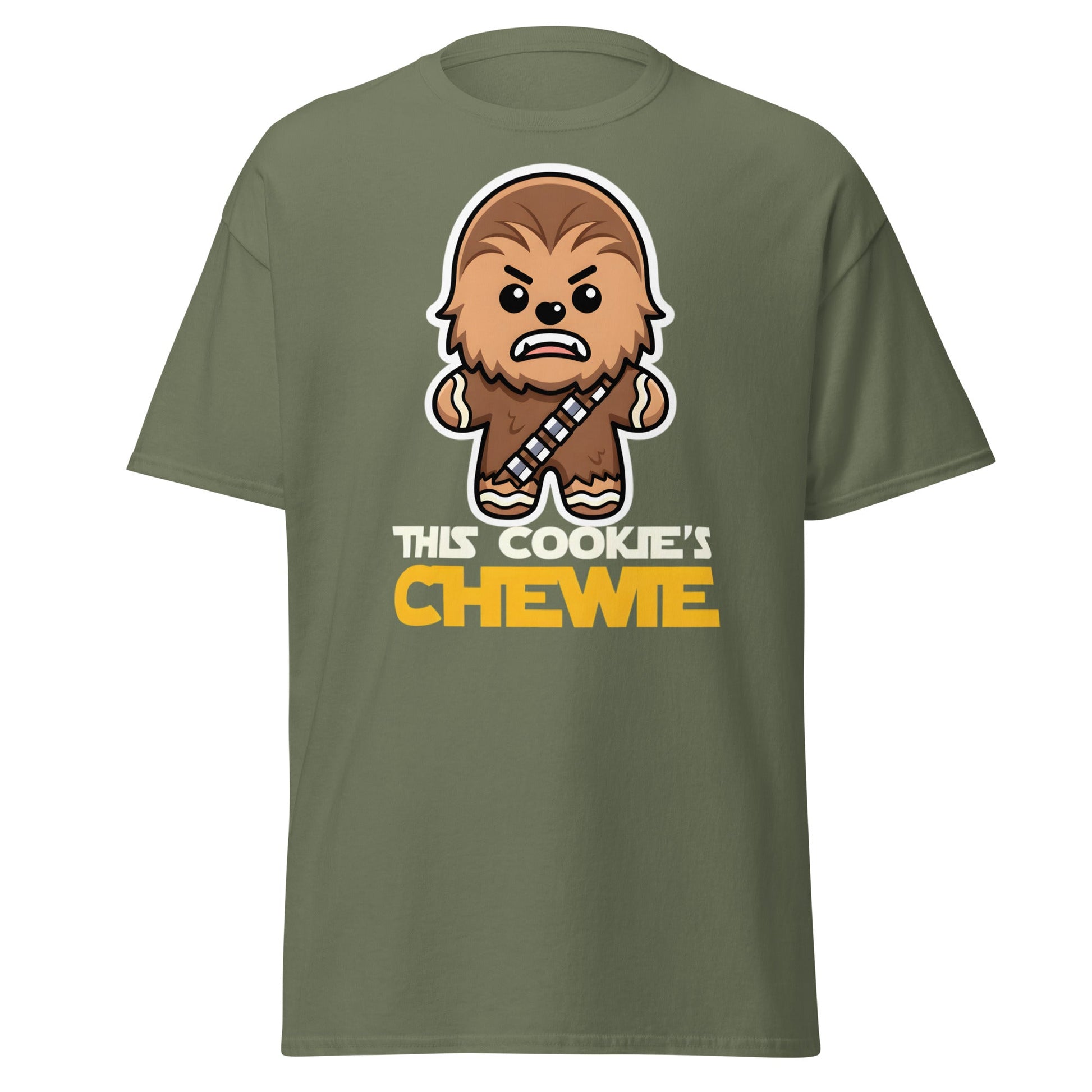 This Cookie's Chewie | Funny Star Wars Gingerbread T-Shirt - Military Green - T-Shirts Online