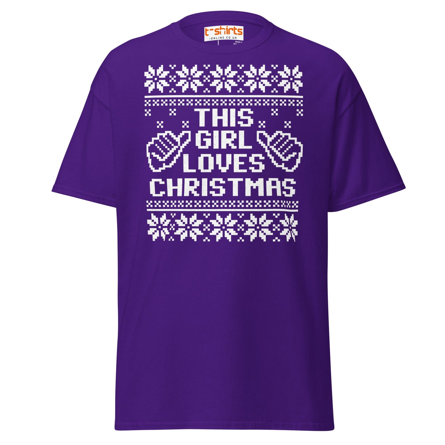 This Girl Loves Christmas T-Shirt | Festive Holiday Tee - Purple - T-Shirts Online